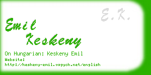 emil keskeny business card